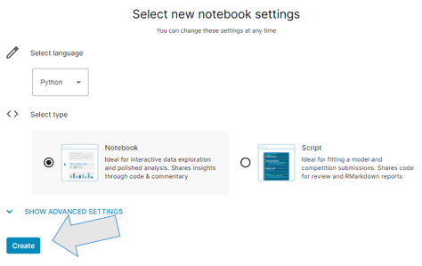 Notebook options